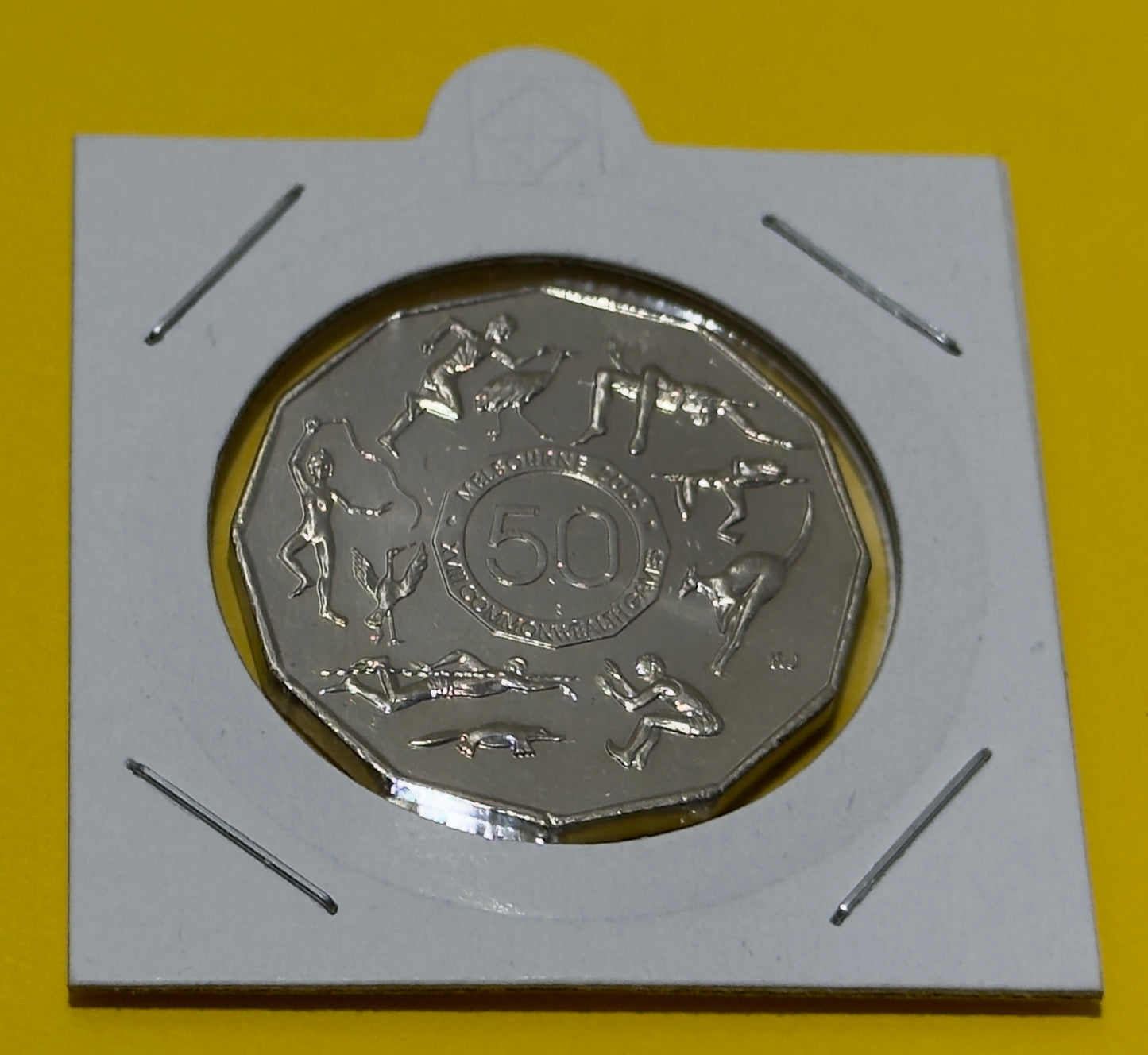 2005 50 Cent Coin - Student Design - Commonwealth Games - Uncirculated - in 2x2