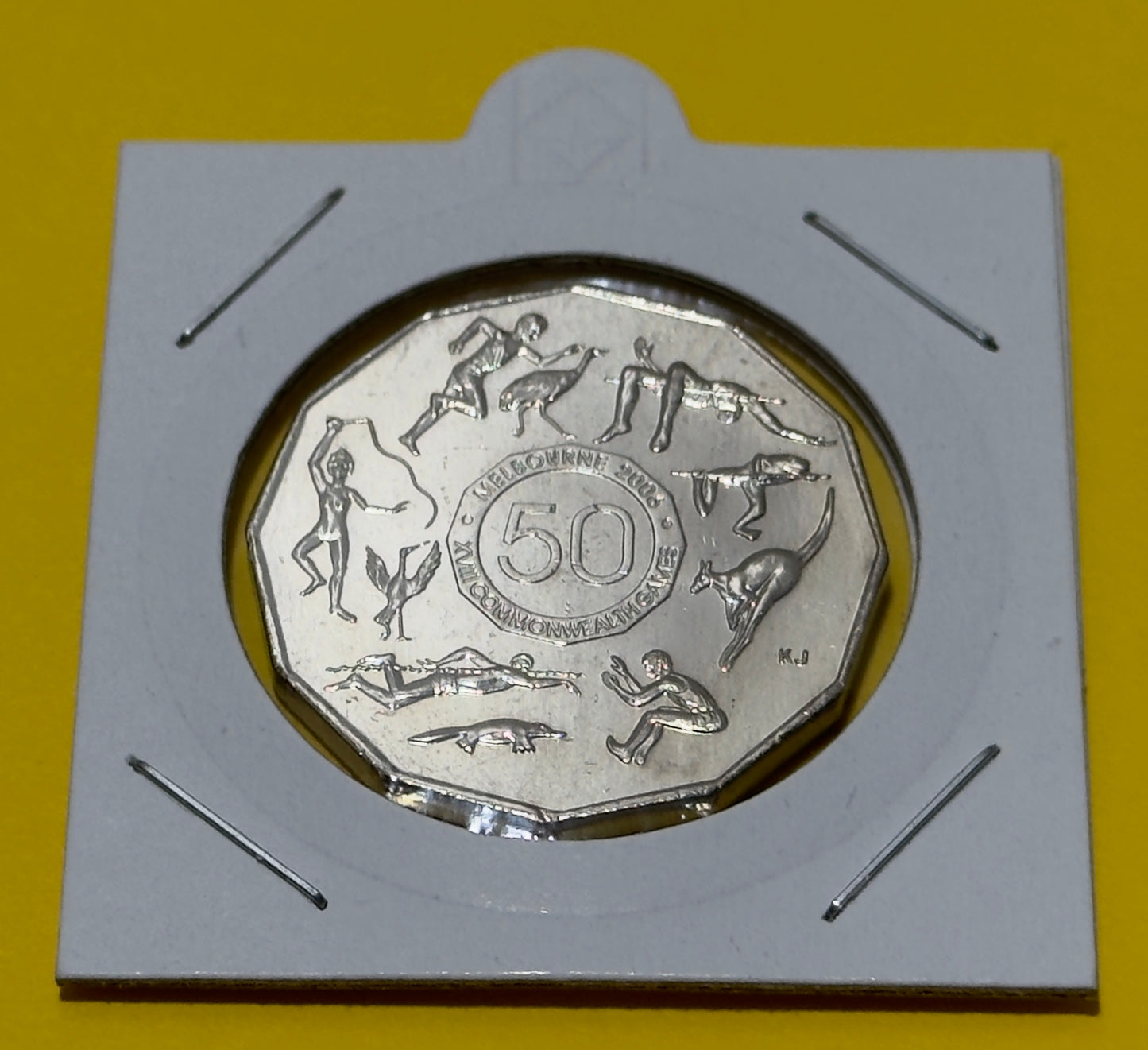 2005 50 Cent Coin - Student Design - Commonwealth Games - Uncirculated - in 2x2