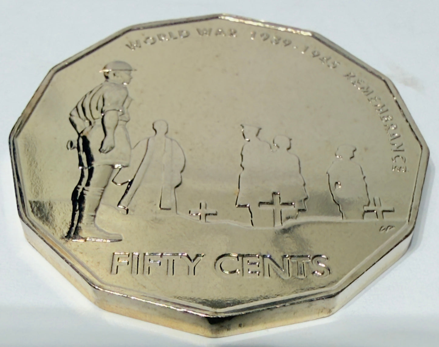 2005 50 Cent Coin - Uncirculated - 60th Anniversary Of WW2 - Comes In 2x2