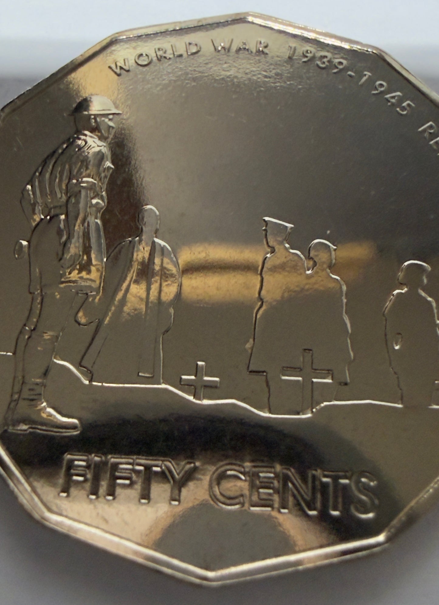2005 50 Cent Coin - Uncirculated - 60th Anniversary Of WW2 - Comes In 2x2