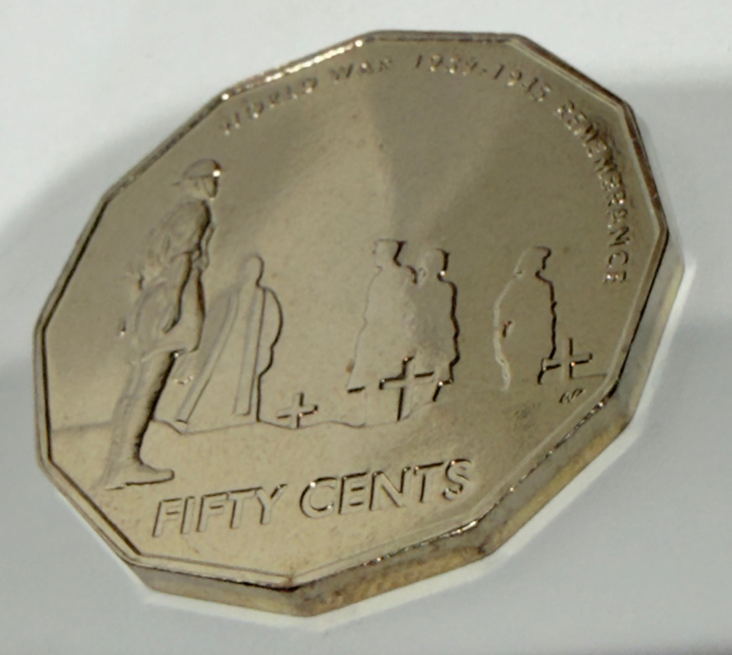 2005 50 Cent Coin - Uncirculated - 60th Anniversary Of WW2 - Comes In 2x2