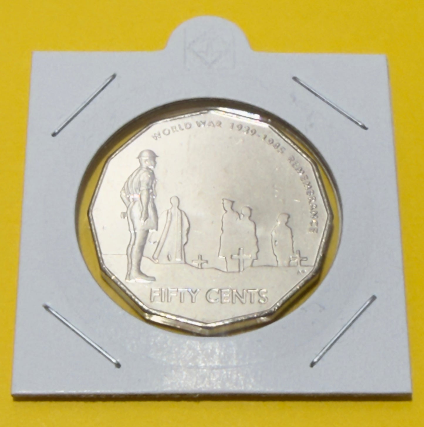 2005 50 Cent Coin - Uncirculated - 60th Anniversary Of WW2 - Comes In 2x2