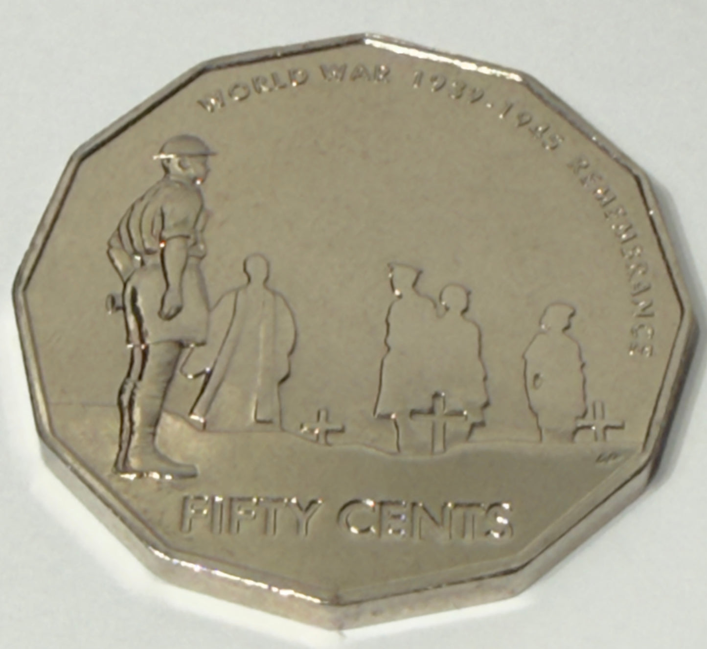 2005 50 Cent Coin - Uncirculated - 60th Anniversary Of WW2 - Comes In 2x2