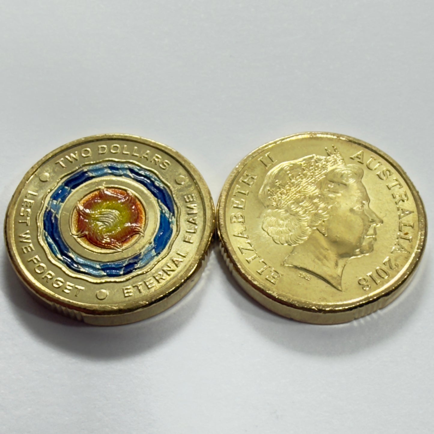 2018 $2 Coin - Uncirculated - Eternal Flame - Lest We Forget - Comes In 2x2