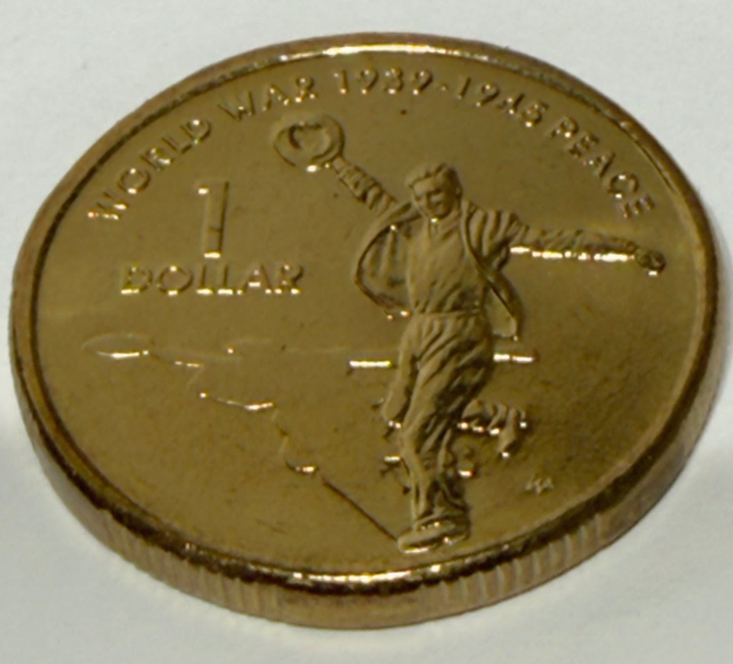 2005 $1 Dancing Man Coin - Uncirculated - 60th Anniversary Of WW2 - In 2x2