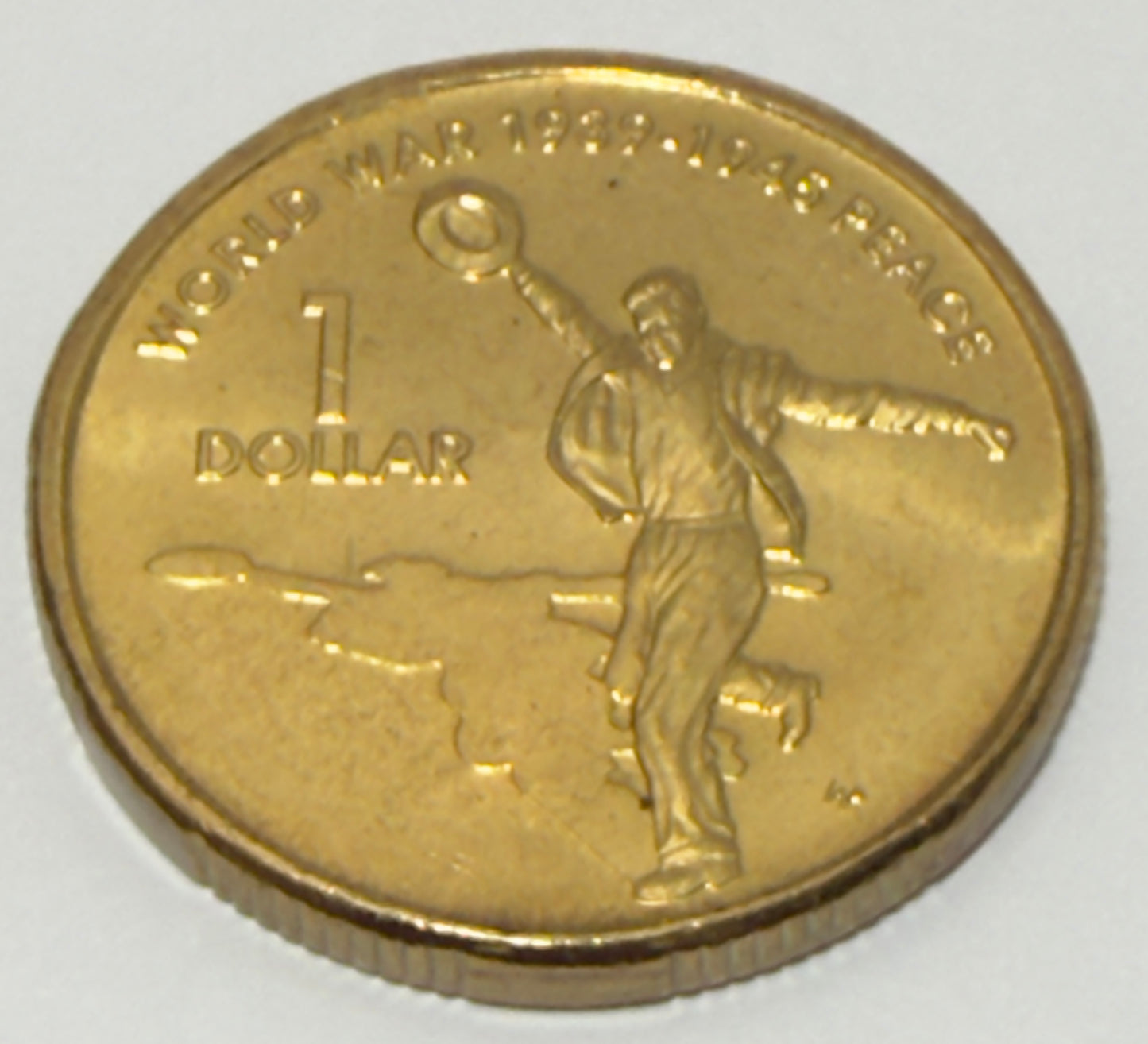 2005 $1 Dancing Man Coin - Uncirculated - 60th Anniversary Of WW2 - In 2x2