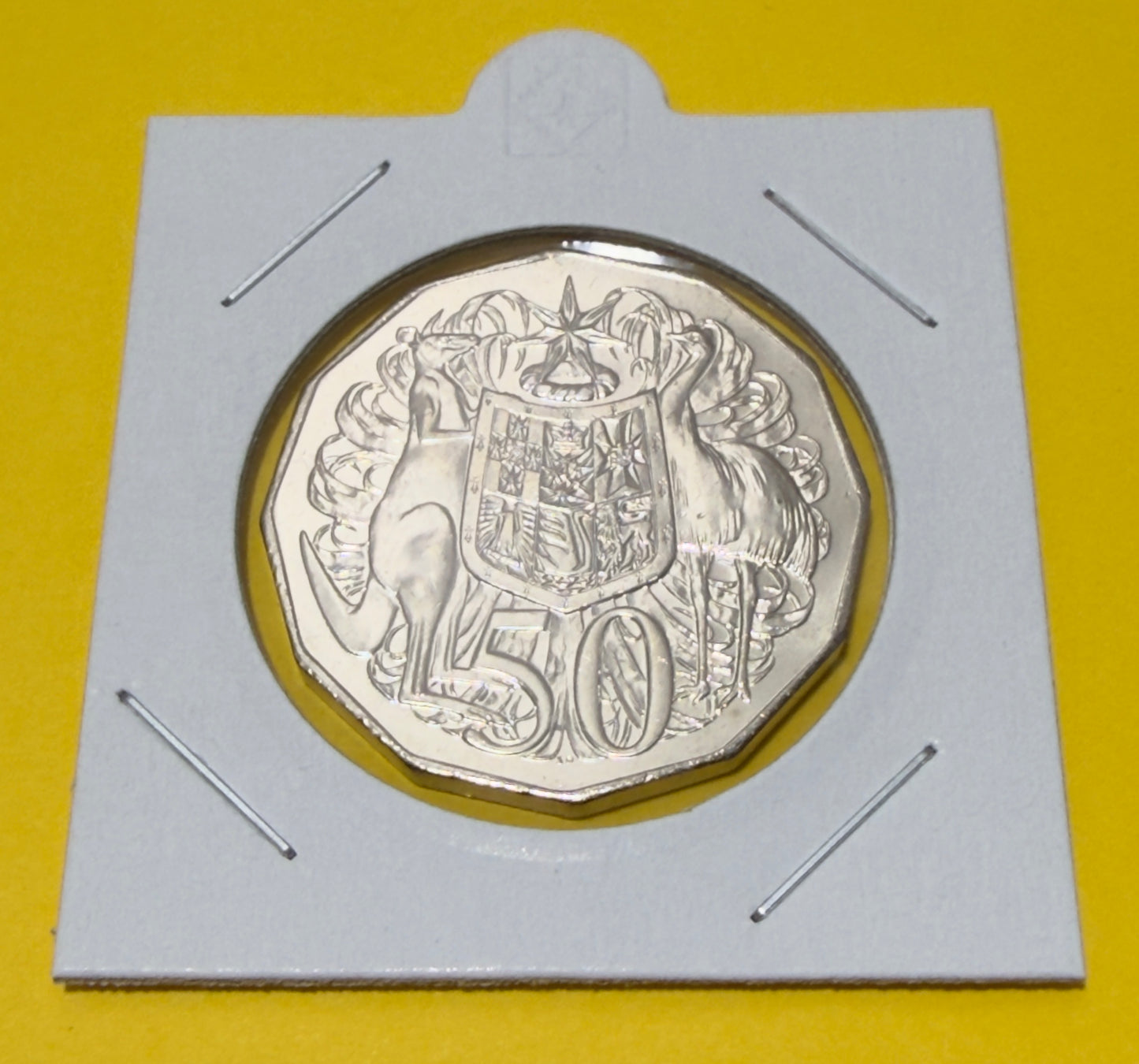 1999 50 Cent Coin - Coat of Arms - Uncirculated - comes in 2x2