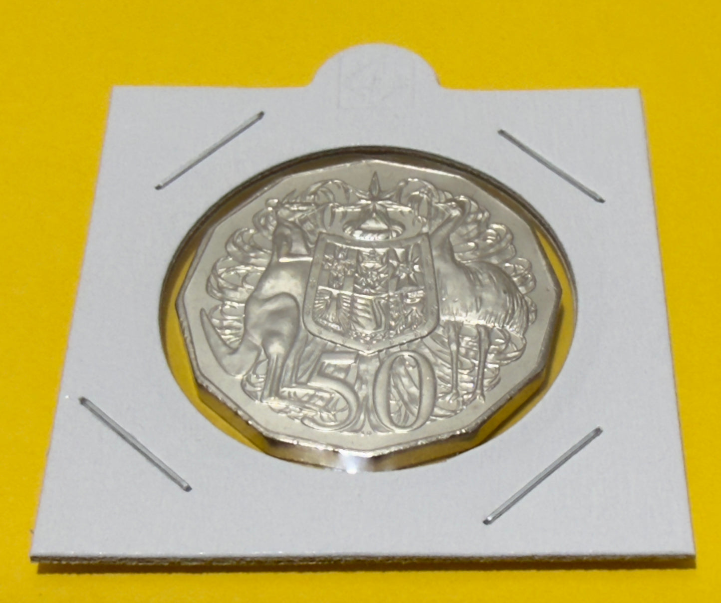 1999 50 Cent Coin - Coat of Arms - Uncirculated - comes in 2x2