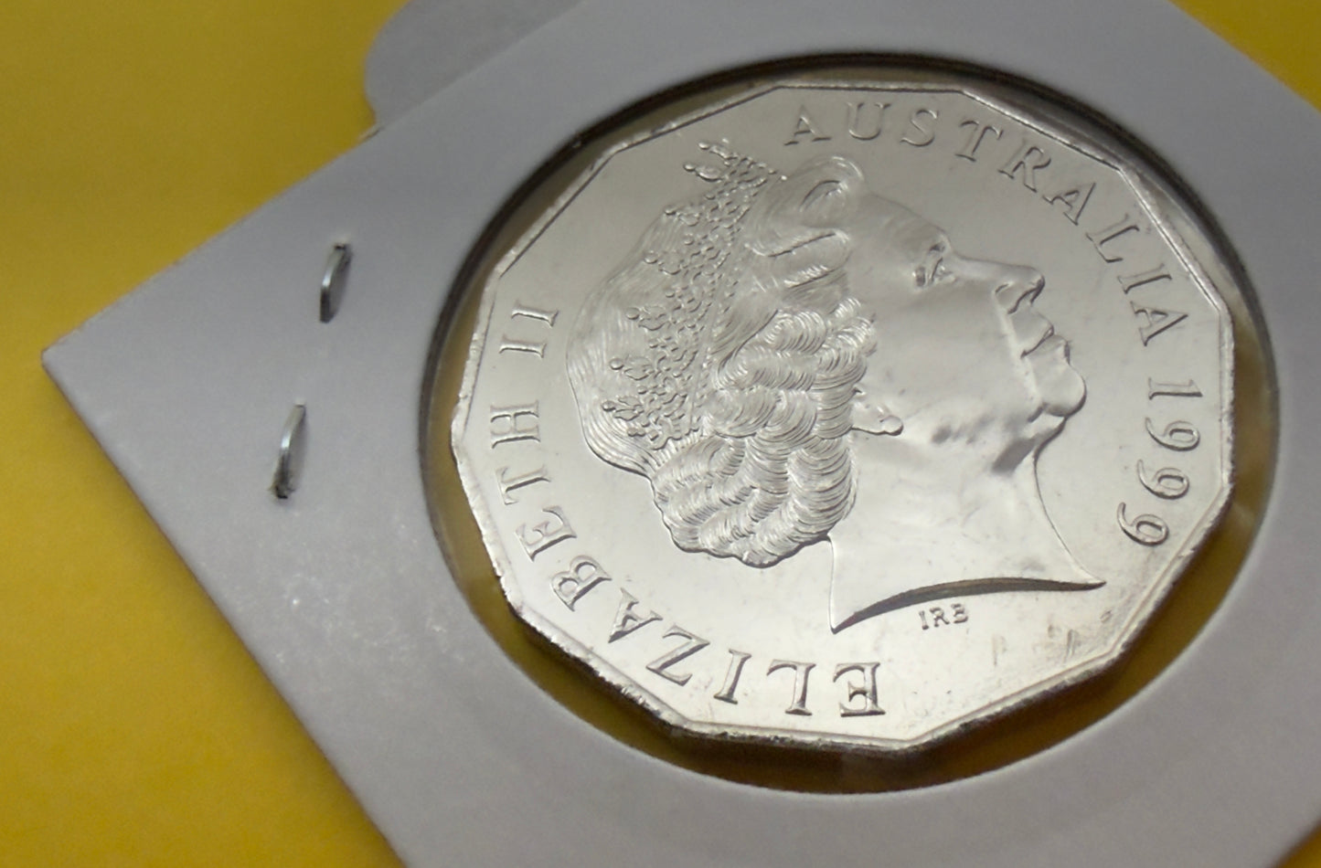 1999 50 Cent Coin - Coat of Arms - Uncirculated - comes in 2x2