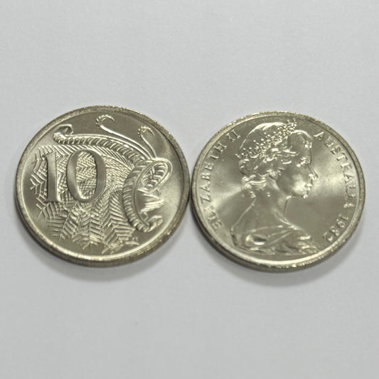 1982 10 Cent Coin - Uncirculated - Ex RAM Roll Ten Cent 10c - Comes In 2x2
