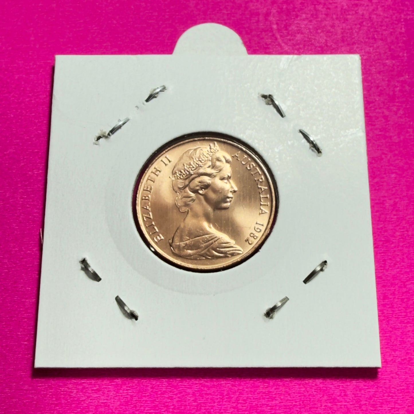 1982 2 Cent Coin - Uncirculated - ex Mint roll - Two Cent 2c - comes in 2x2