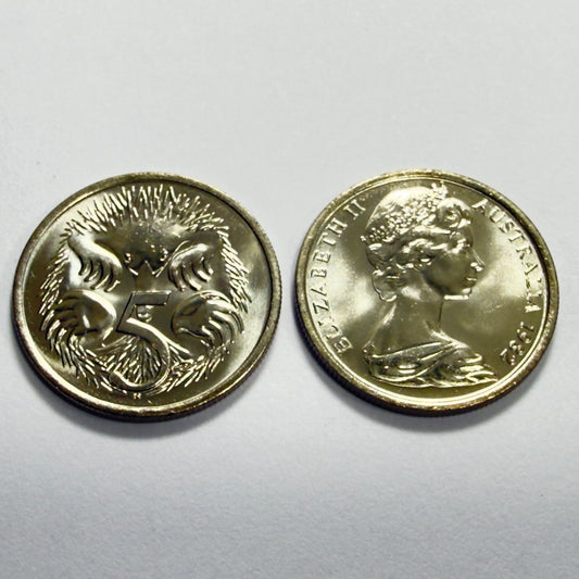 1982 5 Cent Coin - Uncirculated - ex RAM Roll - Five Cent 5c - comes in 2x2