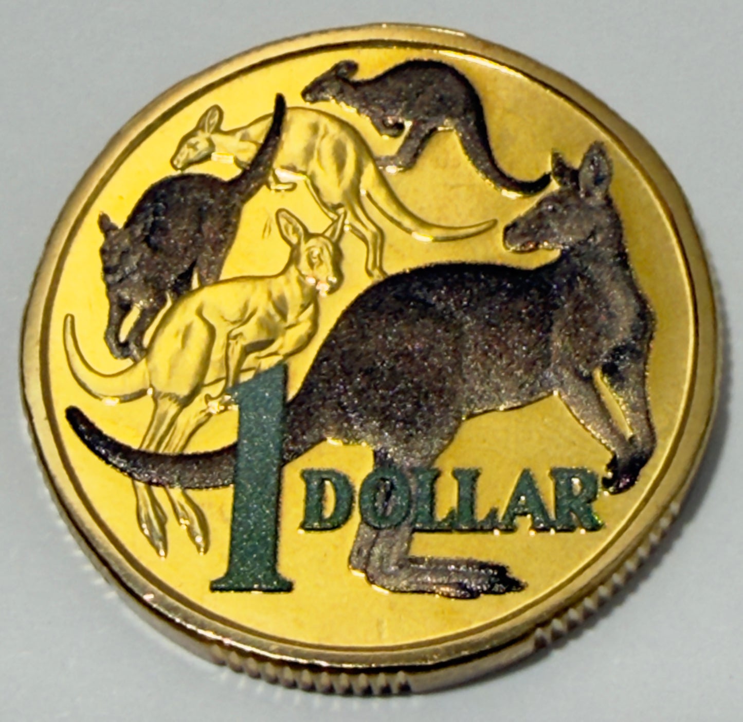 2014 One Dollar $1 Coin - Coloured AL-BR - Ex Mint Set - comes in $! Capsule