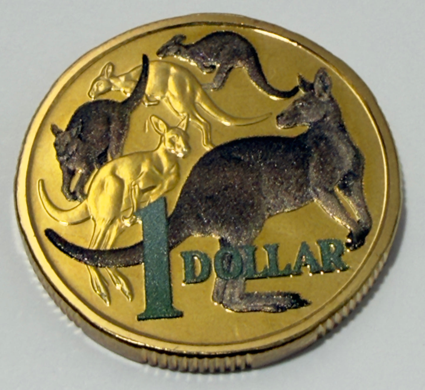 2014 One Dollar $1 Coin - Coloured AL-BR - Ex Mint Set - comes in $! Capsule
