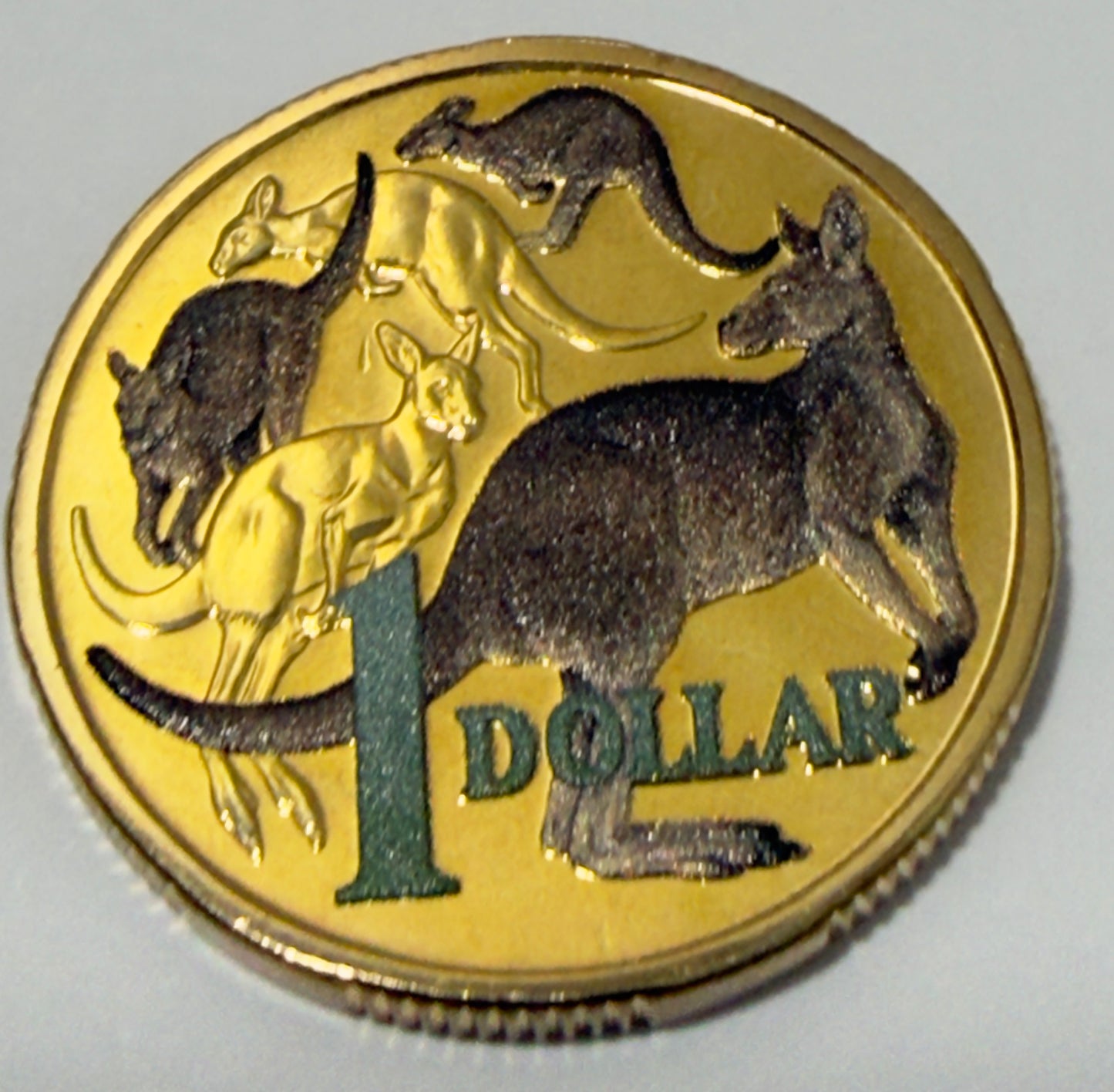 2014 One Dollar $1 Coin - Coloured AL-BR - Ex Mint Set - comes in $! Capsule