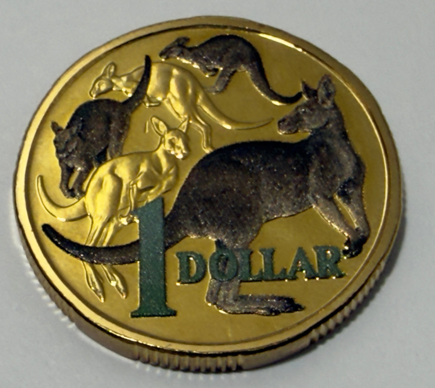 2014 One Dollar $1 Coin - Coloured AL-BR - Ex Mint Set - comes in $! Capsule