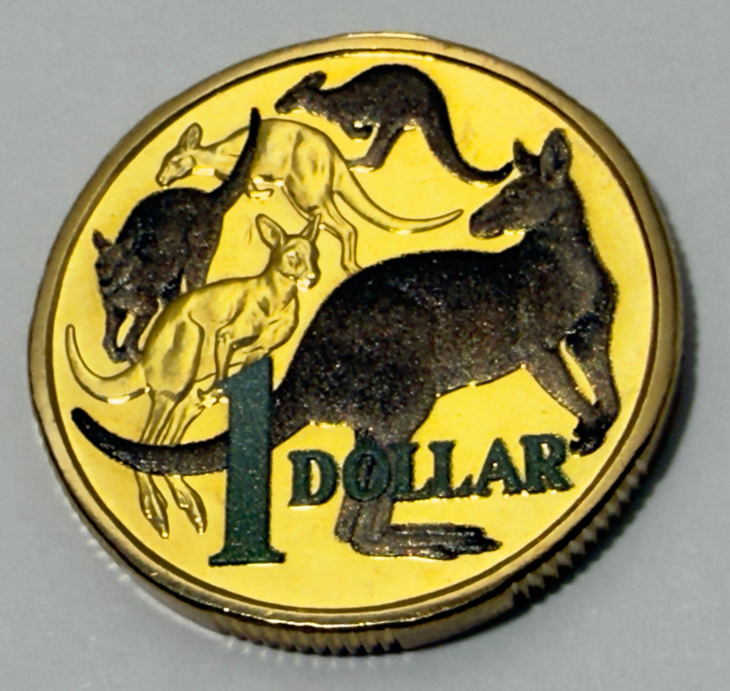 2014 One Dollar $1 Coin - Coloured AL-BR - Ex Mint Set - comes in $! Capsule