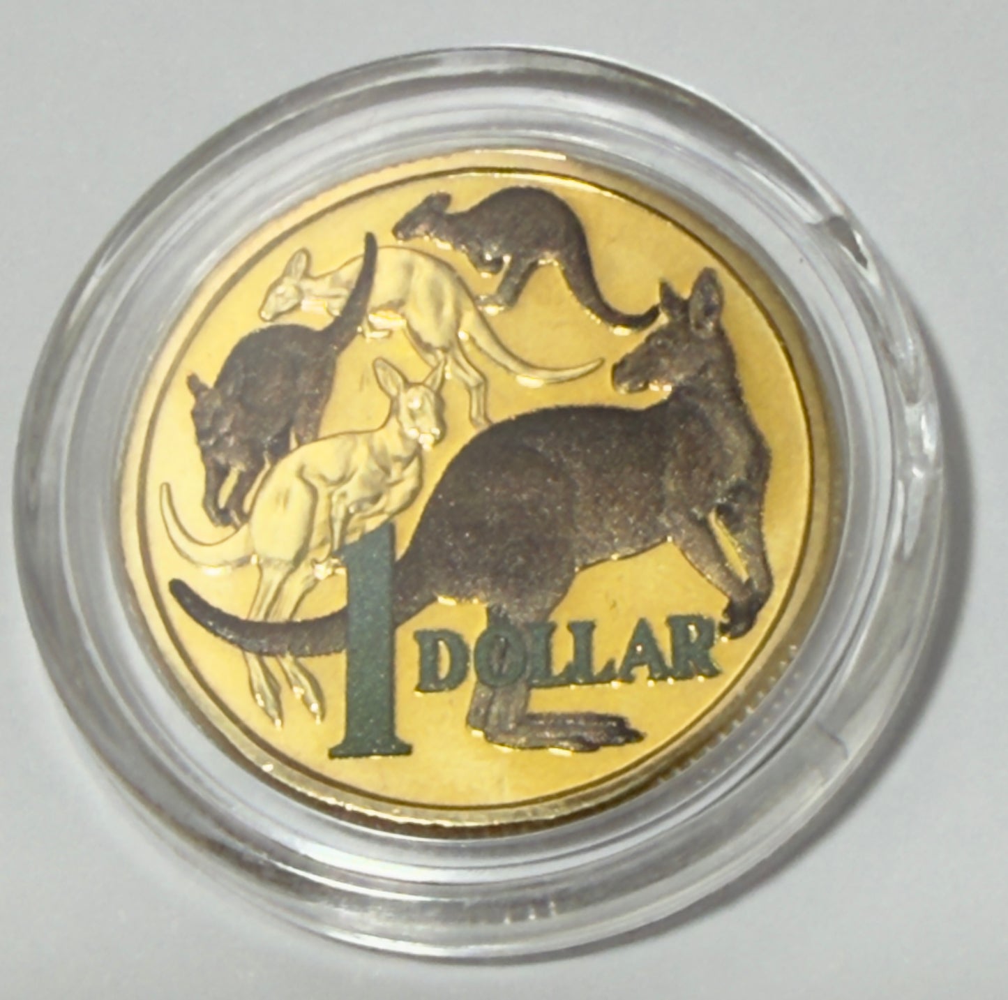 2014 One Dollar $1 Coin - Coloured AL-BR - Ex Mint Set - comes in $! Capsule