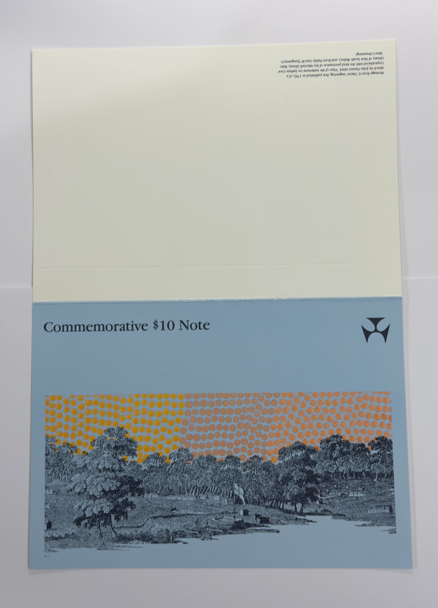 1988 $10 Bicentennial Note folder - Consecutive pair AA 18006599 - AA 18006600 UNC
