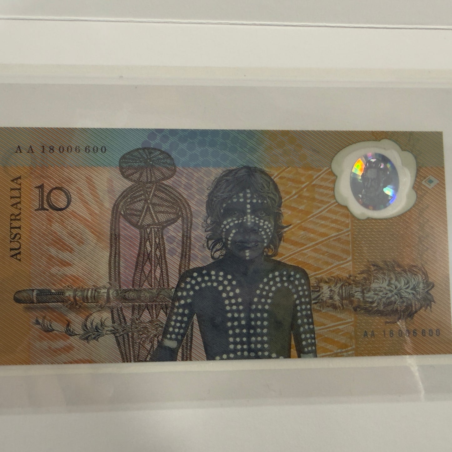 1988 $10 Bicentennial Note folder - Consecutive pair AA 18006599 - AA 18006600 UNC