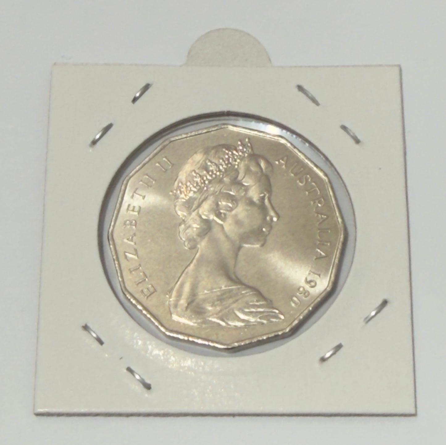 1980 50 Cent Coin - Uncirculated - Coat of Arms - comes in 2x2