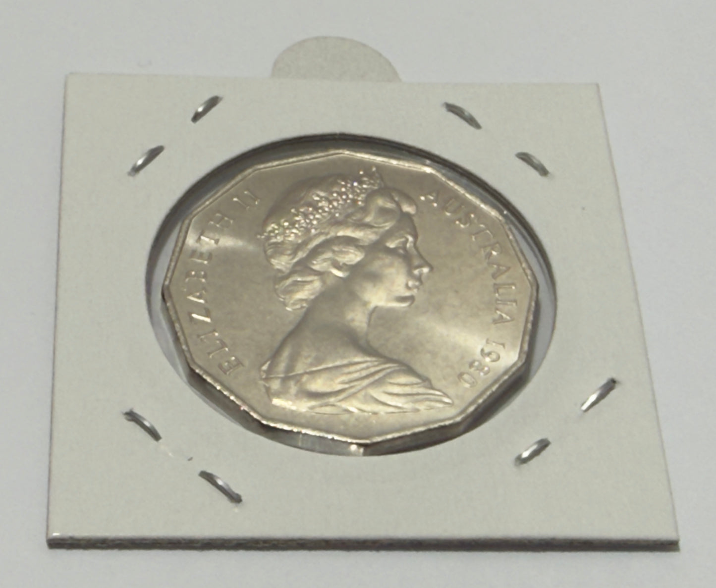 1980 50 Cent Coin - Uncirculated - Coat of Arms - comes in 2x2