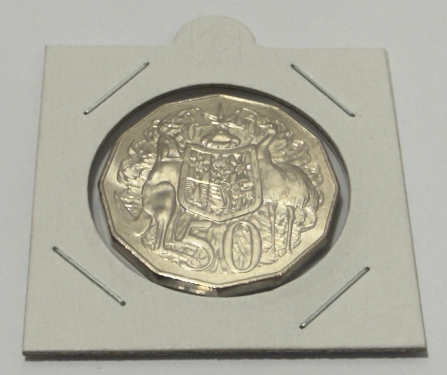 1980 50 Cent Coin - Uncirculated - Coat of Arms - comes in 2x2