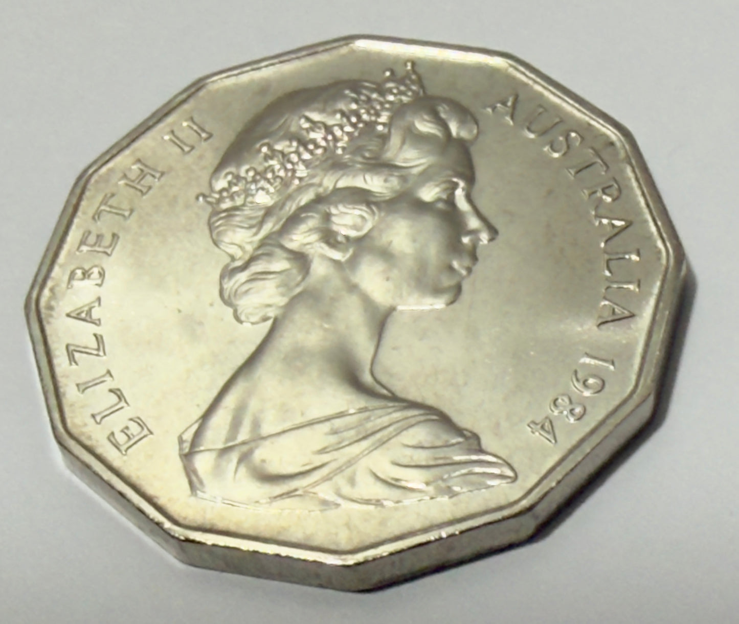 1984 50 Cent Coin - Uncirculated - Ex mint set coin - comes in 2x2