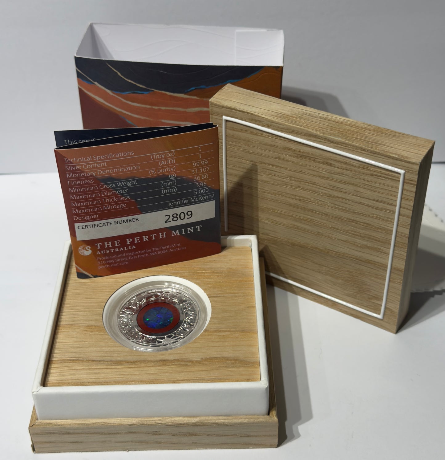 2026 1 OZ Silver Proof Opal Coin - WONDERS OF AUSTRALIA The Outback