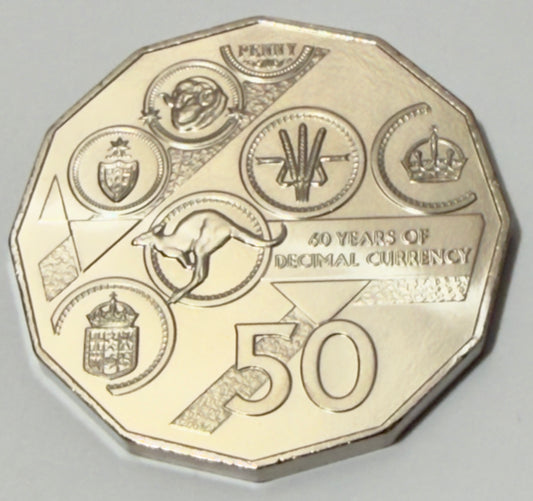 2026 50 Cent Coin Choice Uncirculated 60th Anniversary of Decimal Currency