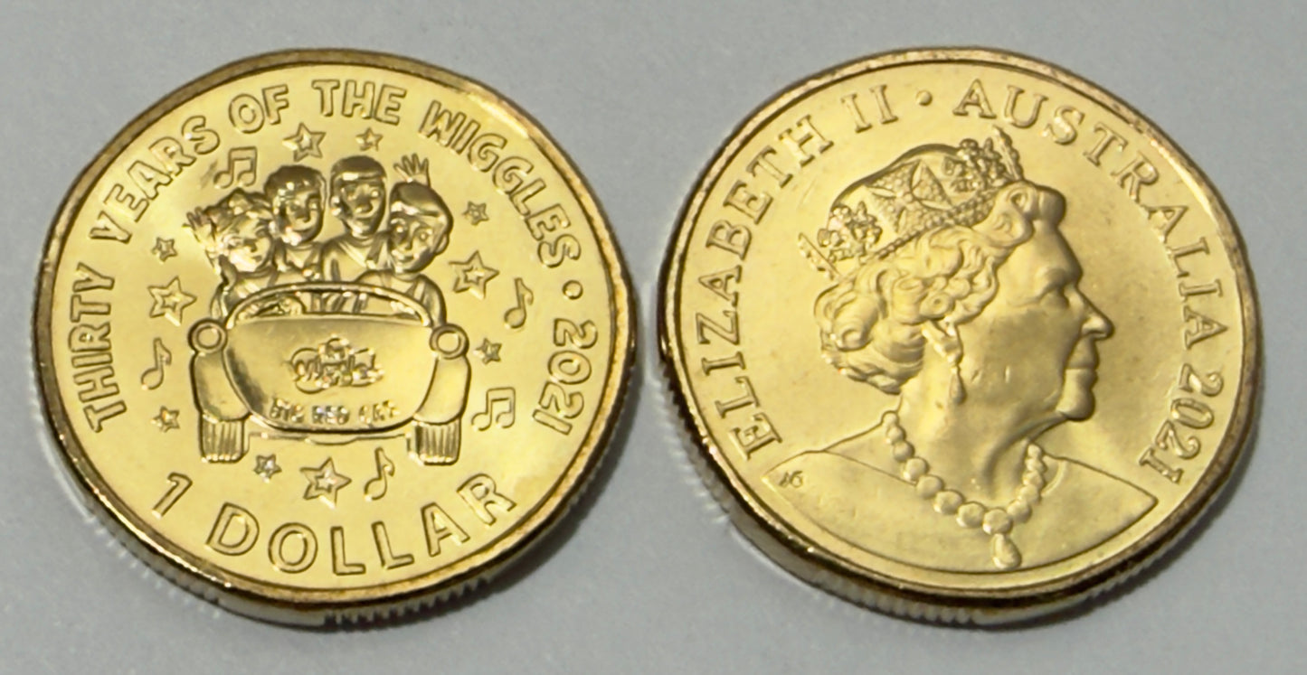 2021 $1 Wiggles Coins - Uncirculated - Set Of Two $1