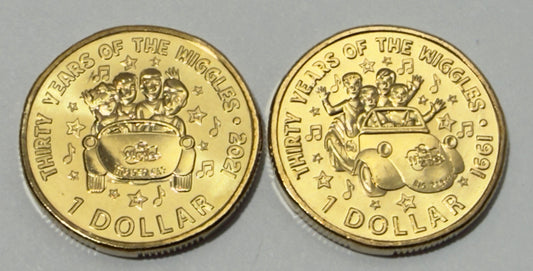 2021 $1 Wiggles Coins - Uncirculated - Set Of Two $1