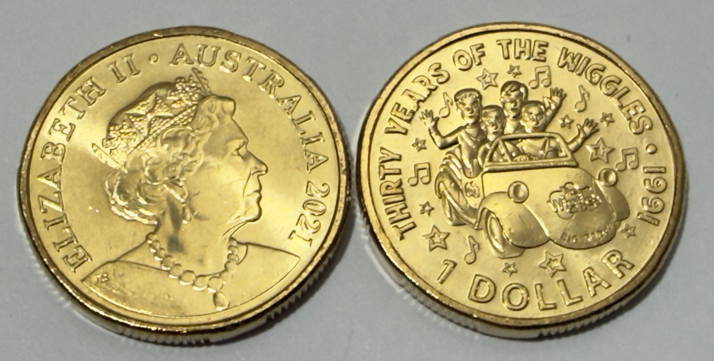2021 $1 Wiggles Coins - Uncirculated - Set Of Two $1