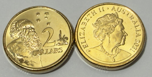 2021 $2 Elder Coin - Ex Royal Australian Mint Bag - comes in 2x2 - SEE PICS