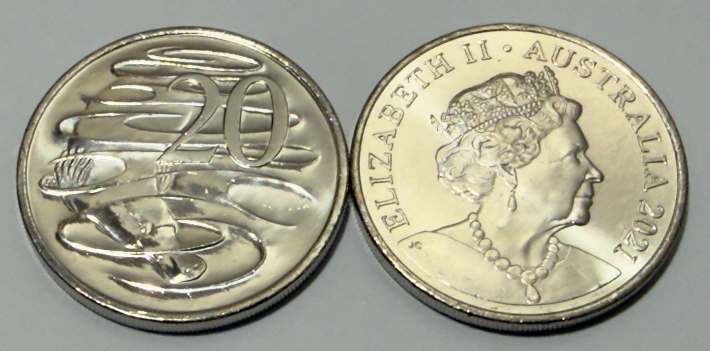 2021 20 Cent Coin - Uncirculated - Platypus - comes in 2x2