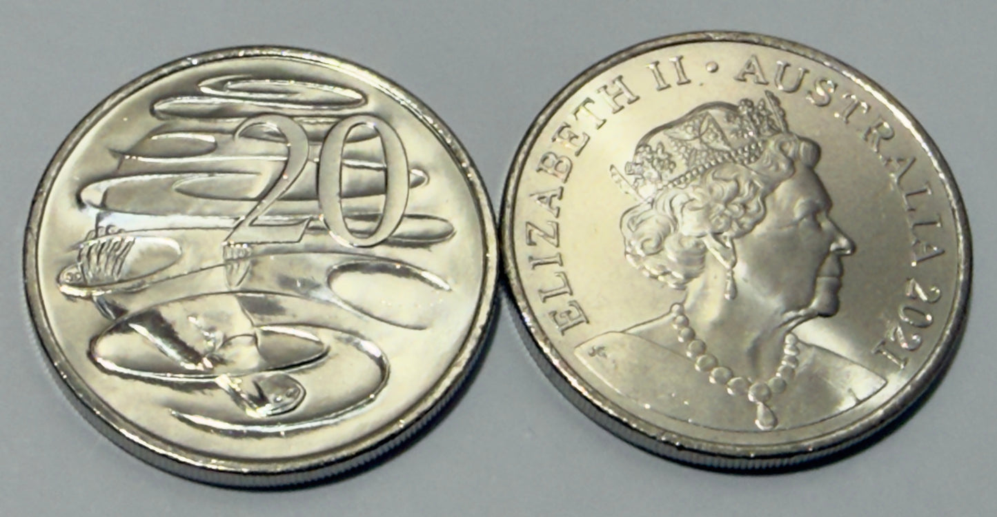 2021 20 Cent Coin - Uncirculated - Platypus - comes in 2x2