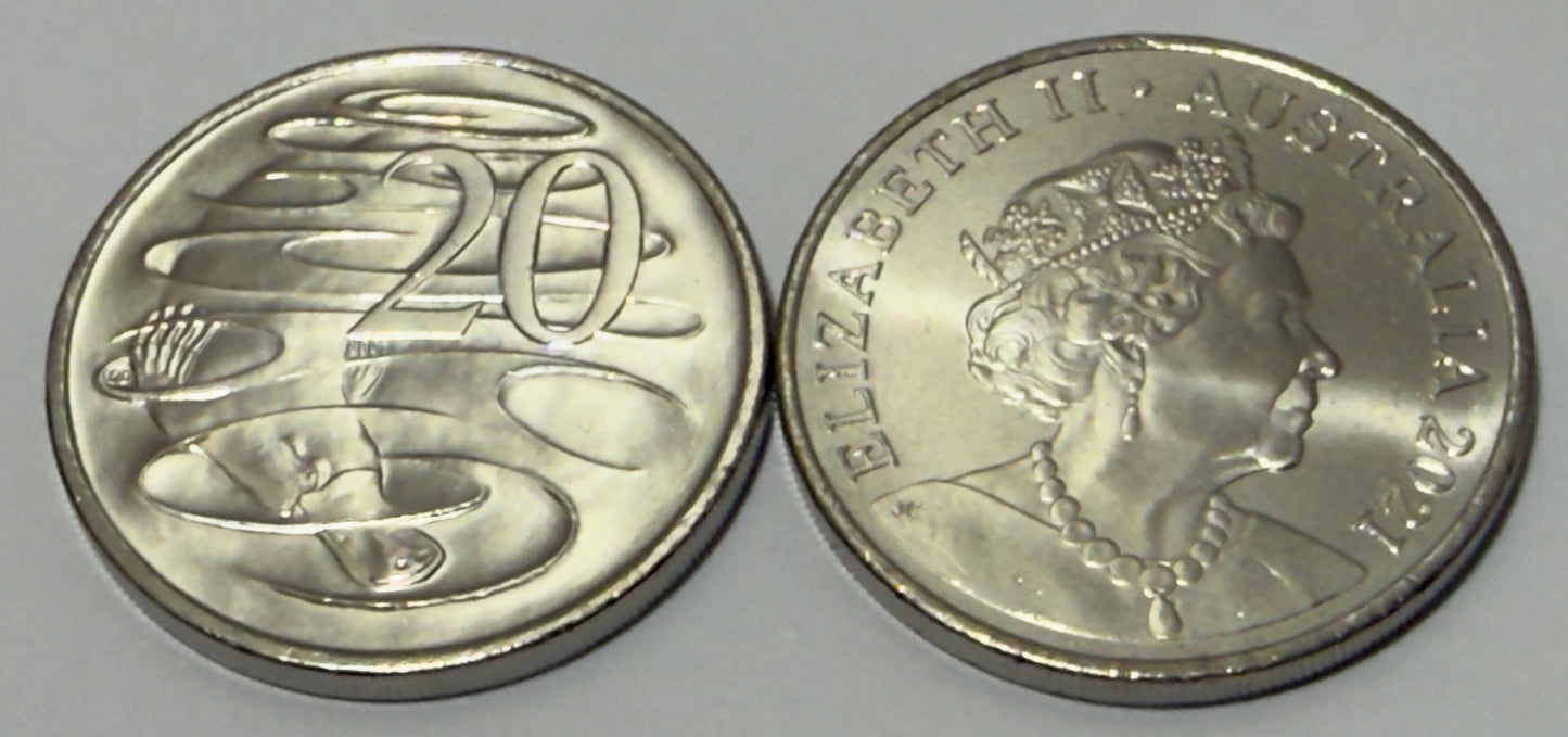 2021 20 Cent Coin - Uncirculated - Platypus - comes in 2x2