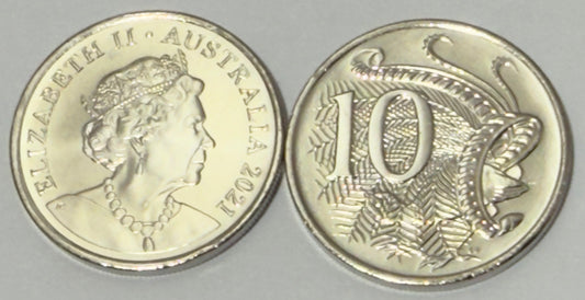 2021 10 Cent Coin - Uncirculated - Ten Cent - comes in 2x2