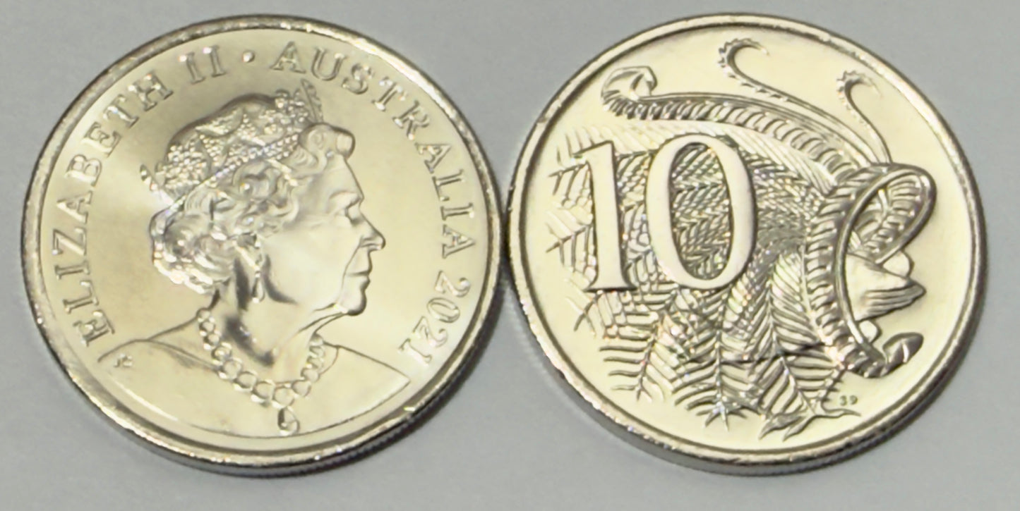 2021 10 Cent Coin - Uncirculated - Ten Cent - comes in 2x2