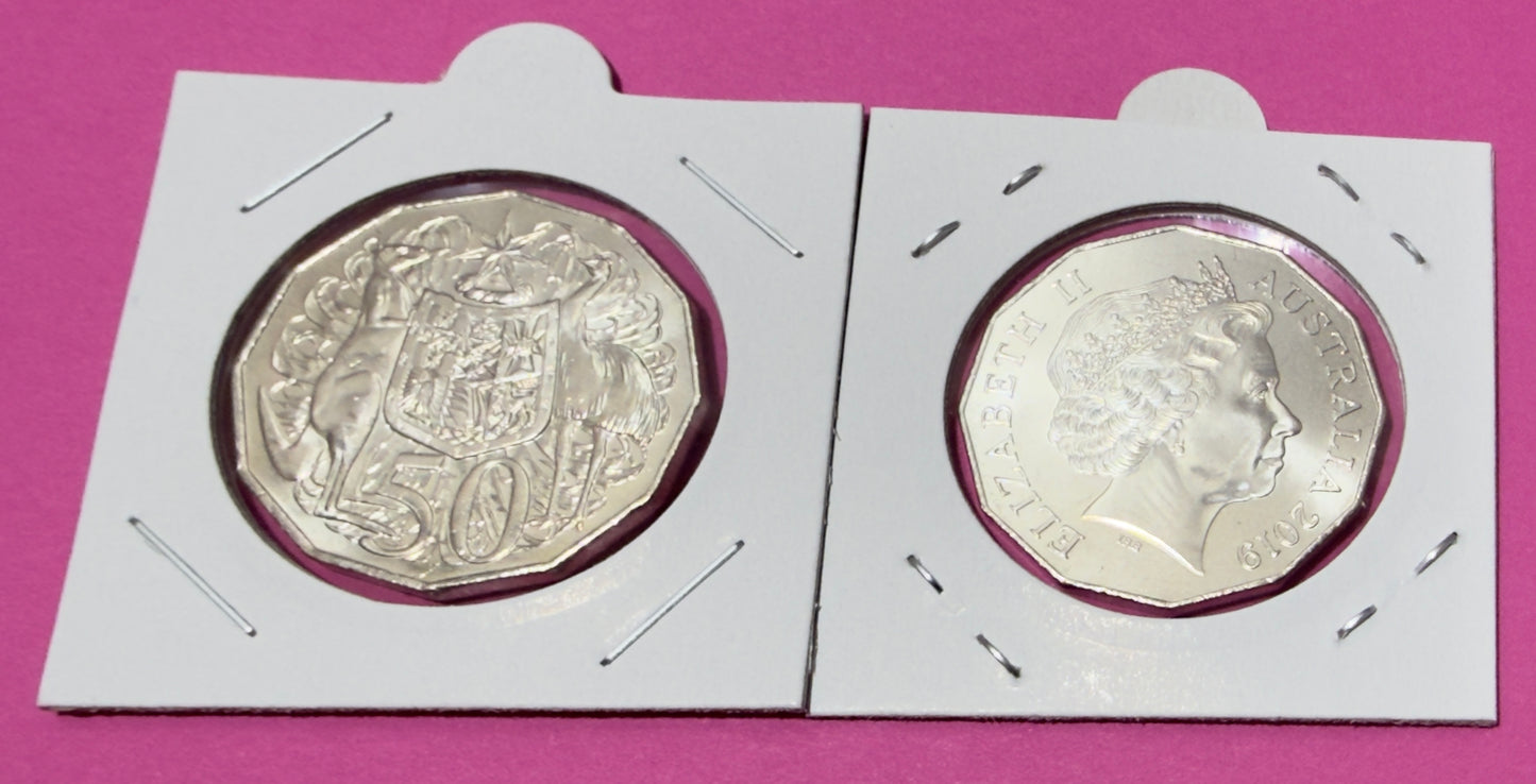 2019 IRB 50 Cent Coin - Uncirculated - Low Mintage -1.124 million - comes in 2x2
