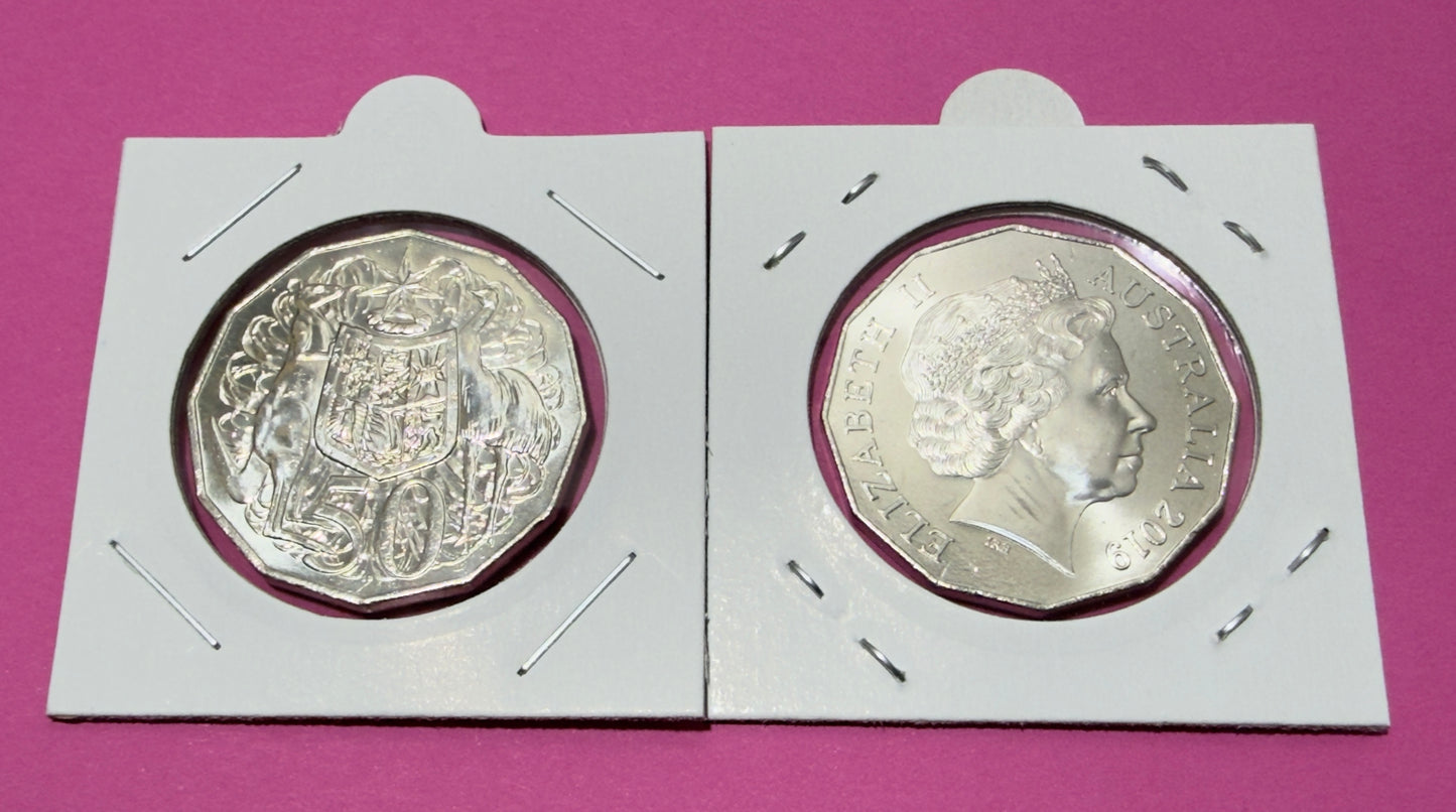 2019 IRB 50 Cent Coin - Uncirculated - Low Mintage -1.124 million - comes in 2x2