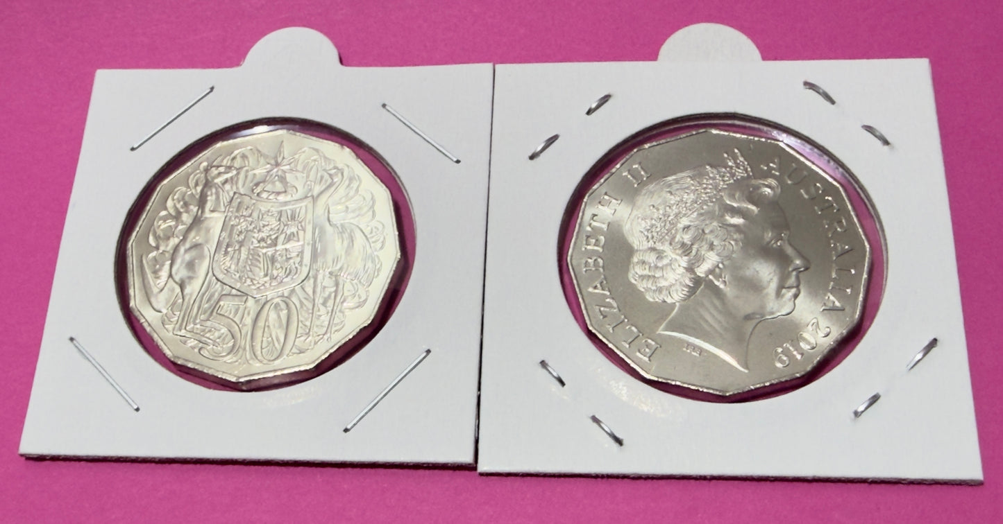 2019 IRB 50 Cent Coin - Uncirculated - Low Mintage -1.124 million - comes in 2x2