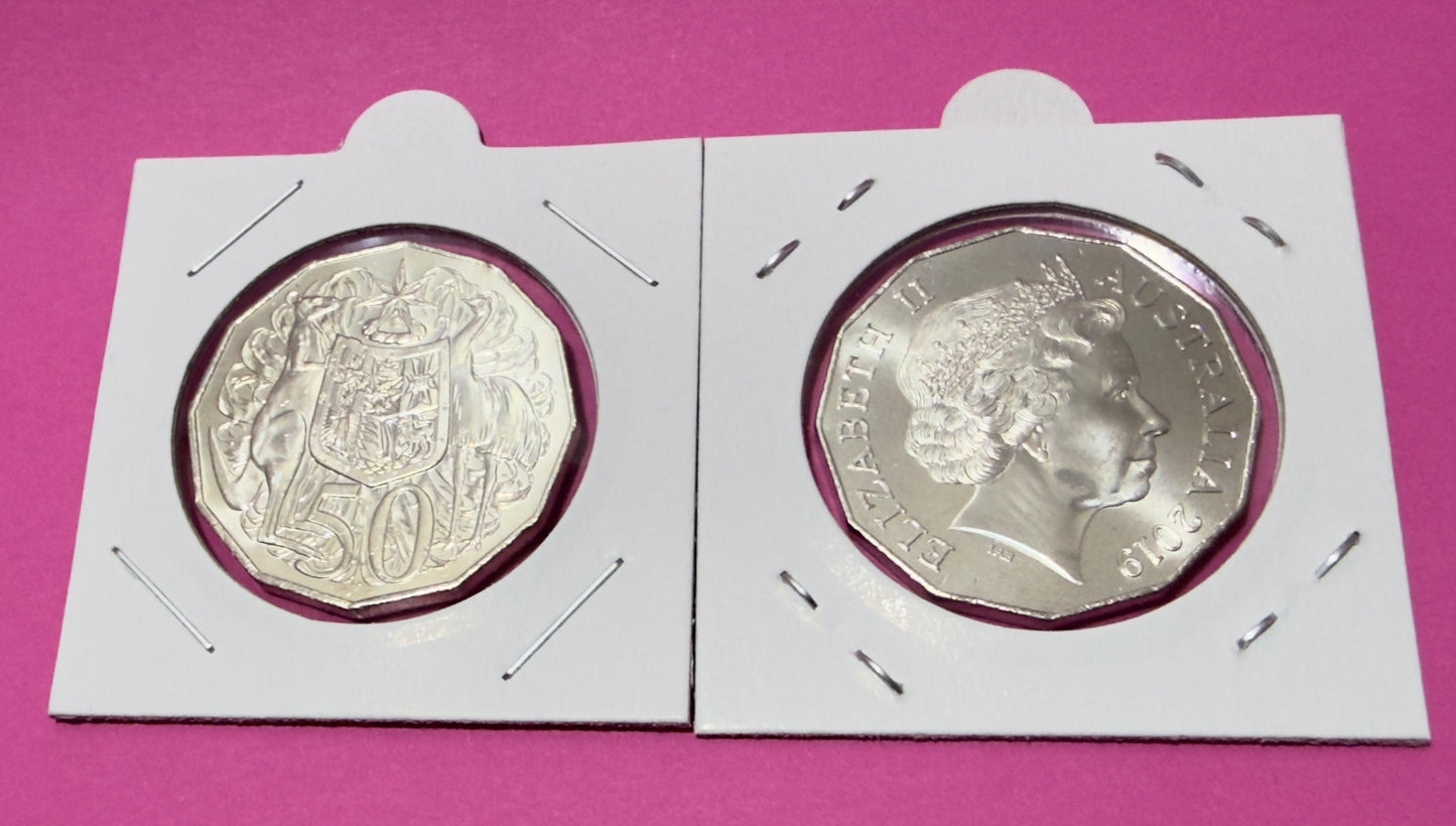 2019 IRB 50 Cent Coin - Uncirculated - Low Mintage -1.124 million - comes in 2x2