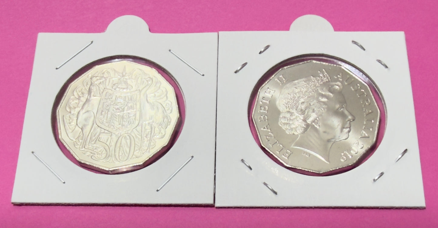 2019 IRB 50 Cent Coin - Uncirculated - Low Mintage -1.124 million - comes in 2x2