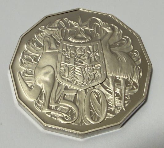 1993 50 Cent Proof Coin - Fifty Cent Coat of Arms Proof Coin - comes in 2x2