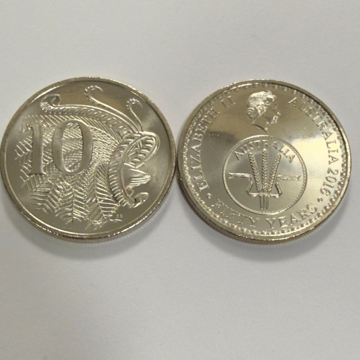 2016 10 Cent Coin - Changeover of Decimal Currency - Uncirculated - in 2x2