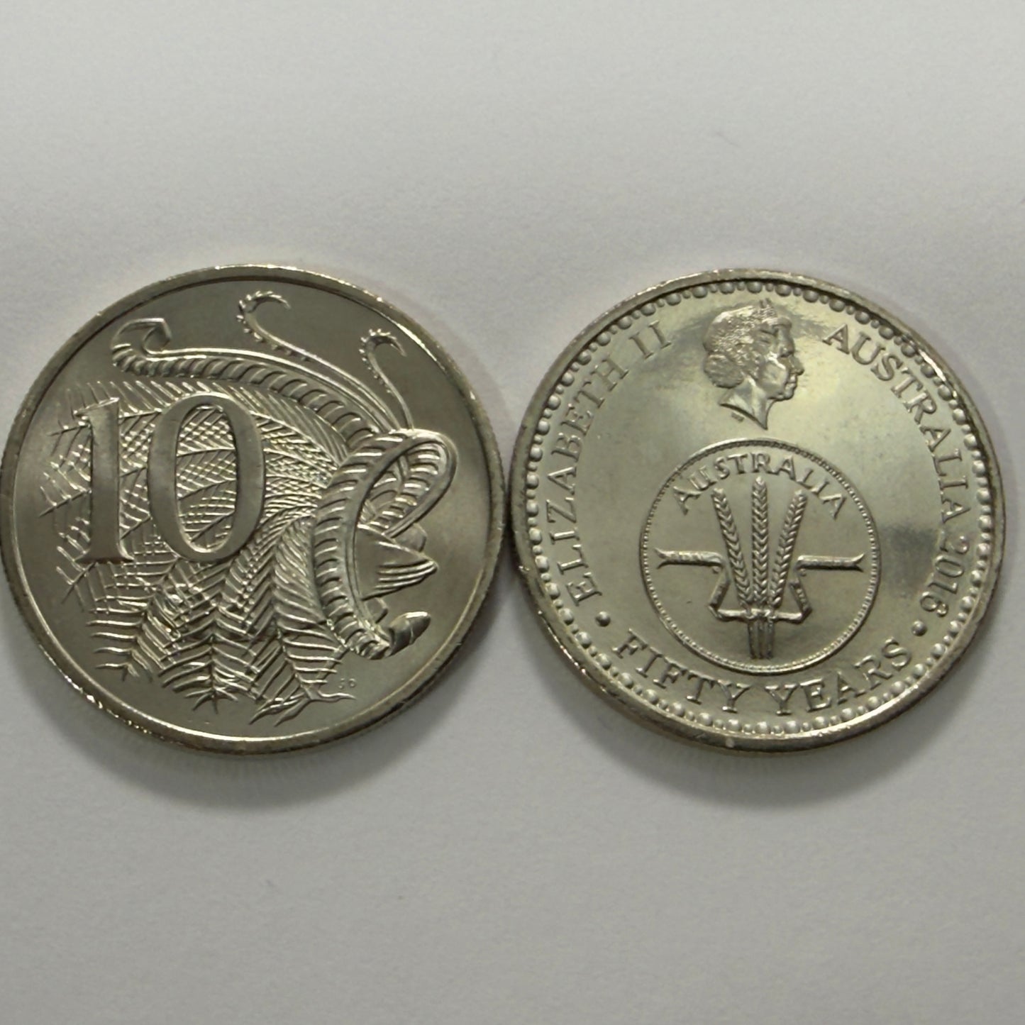 2016 10 Cent Coin - Changeover of Decimal Currency - Uncirculated - in 2x2