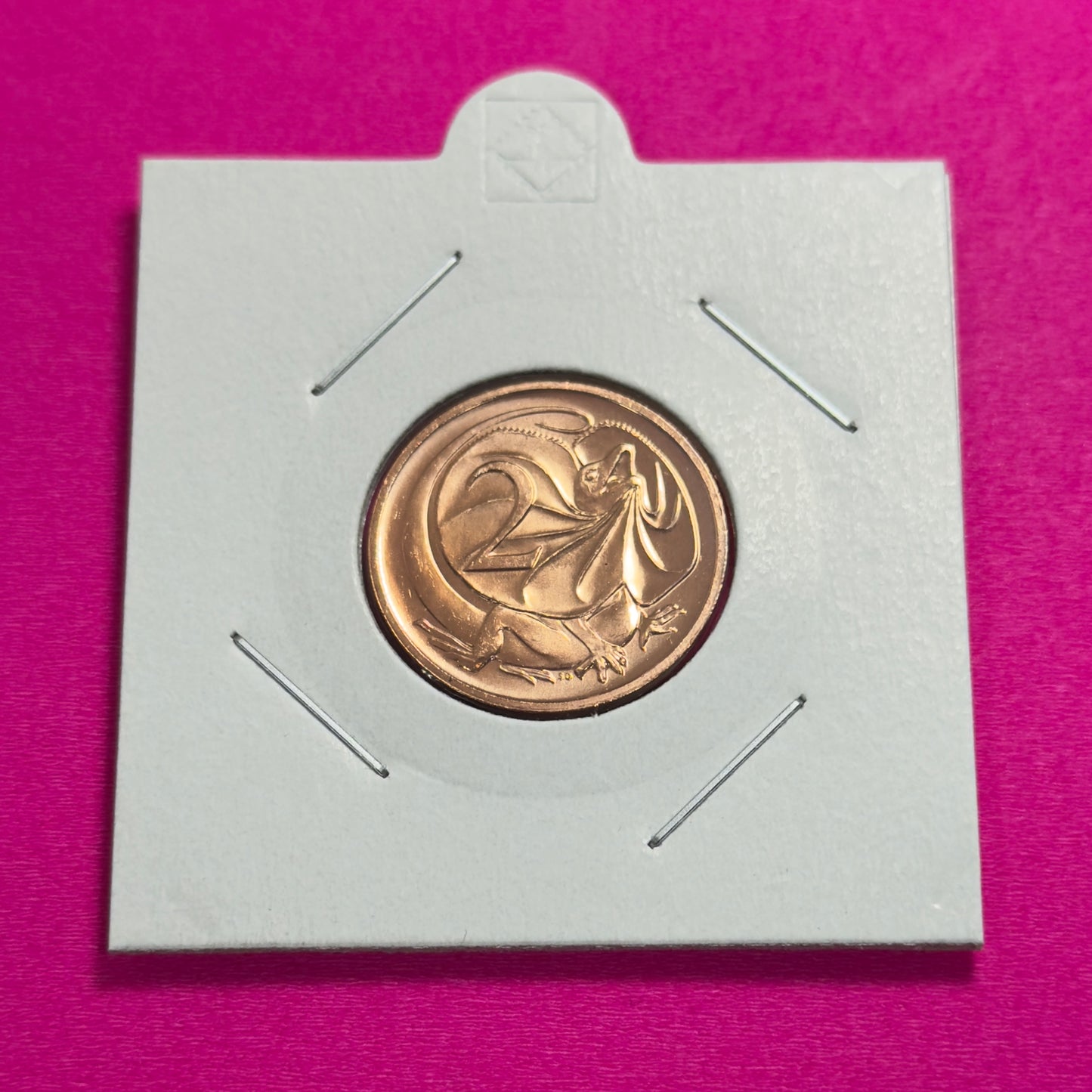 1990 2 Cent Coin - Choice Uncirculated - Mint Set ONLY coin - comes in 2x2