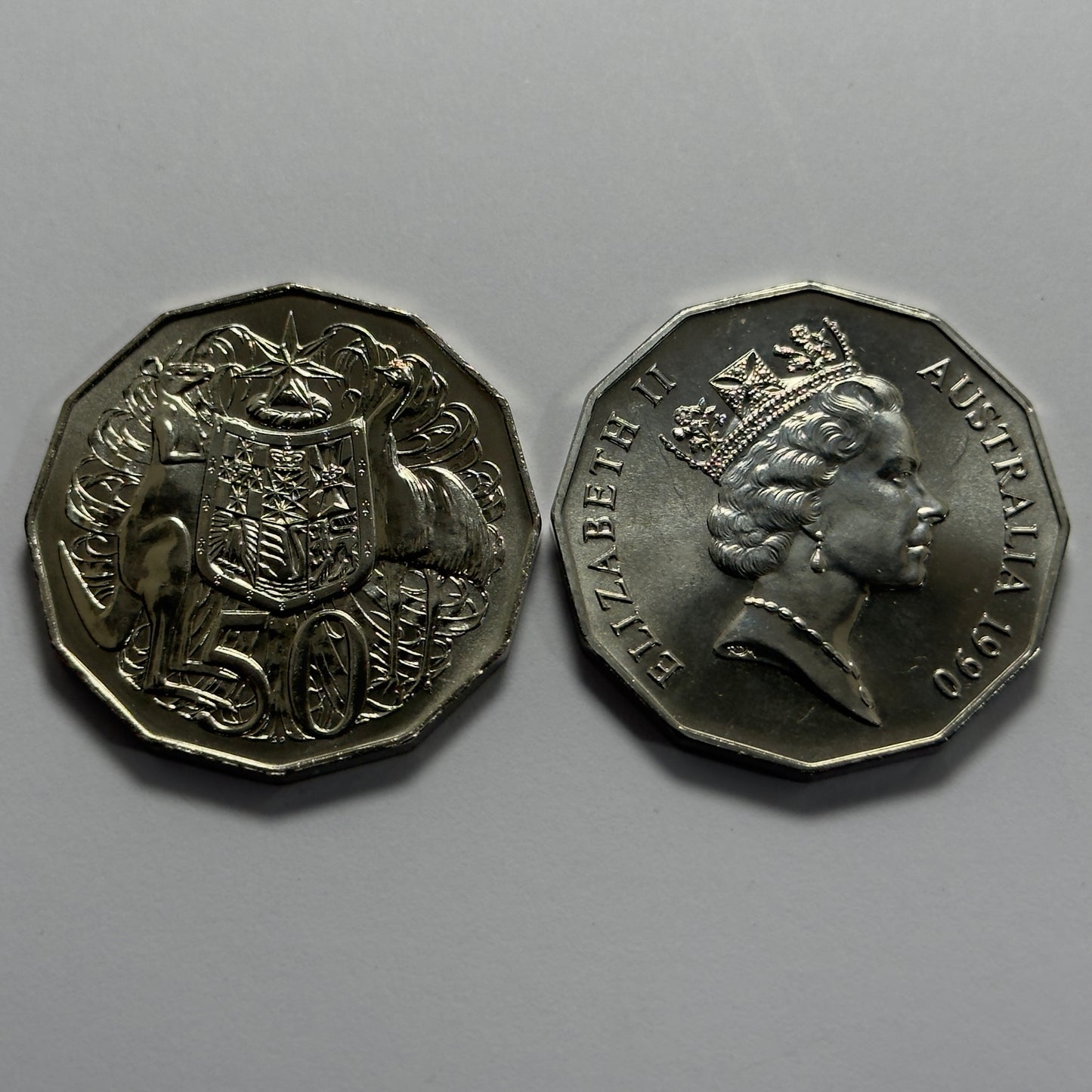1990 50 Cent Coin - Choice Uncirculated - Mint Set ONLY Coin - comes in 2x2