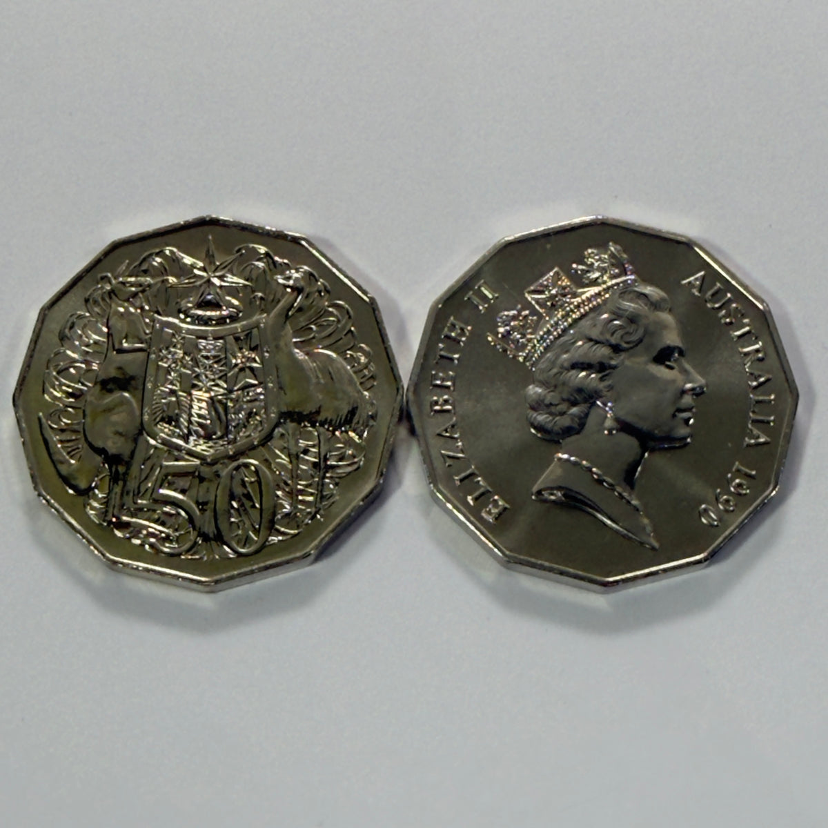 1990 50 Cent Coin - Choice Uncirculated - Mint Set ONLY Coin - comes in 2x2